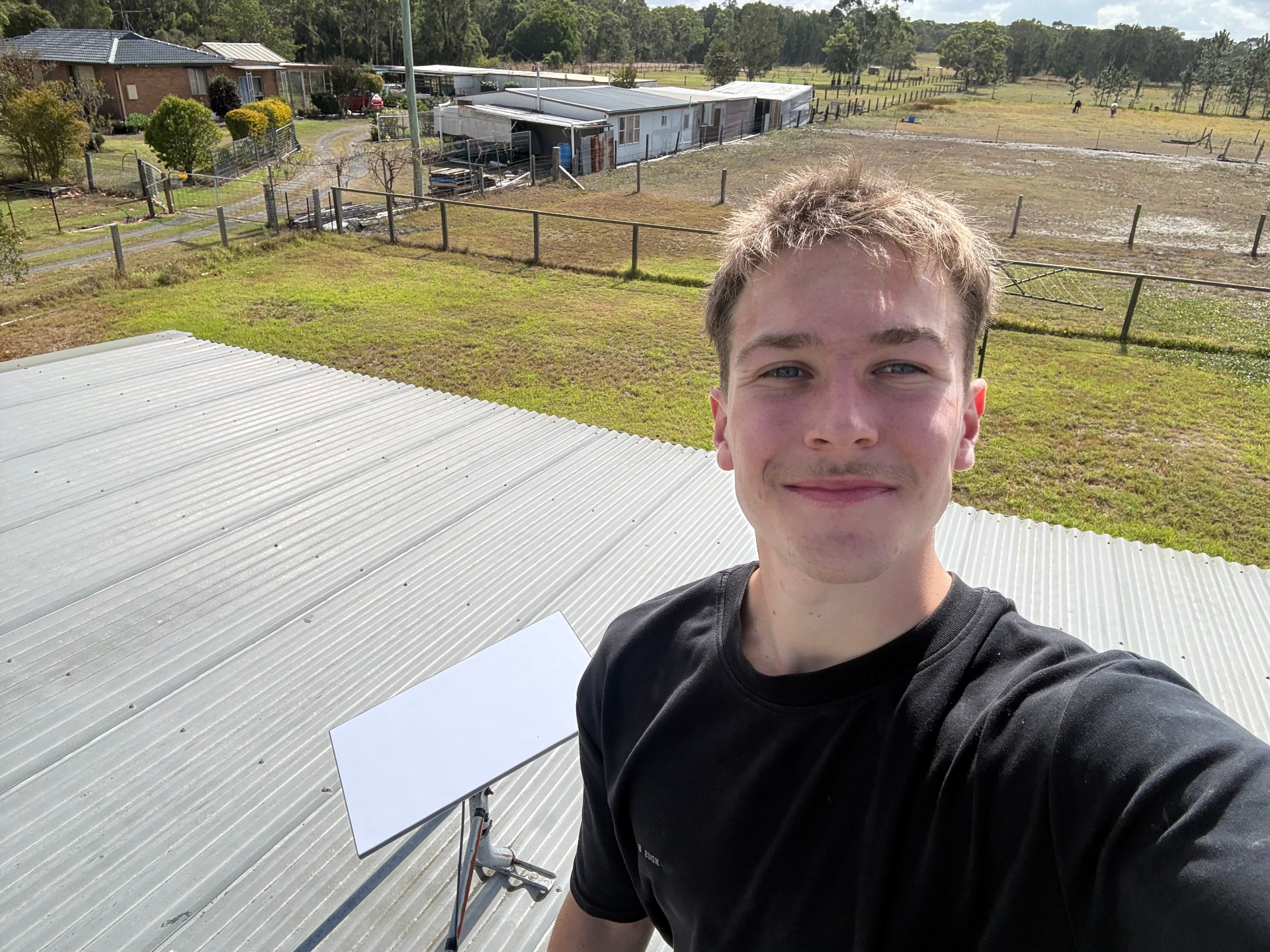 Jack — owner of Jacks Antenna Services, on the job